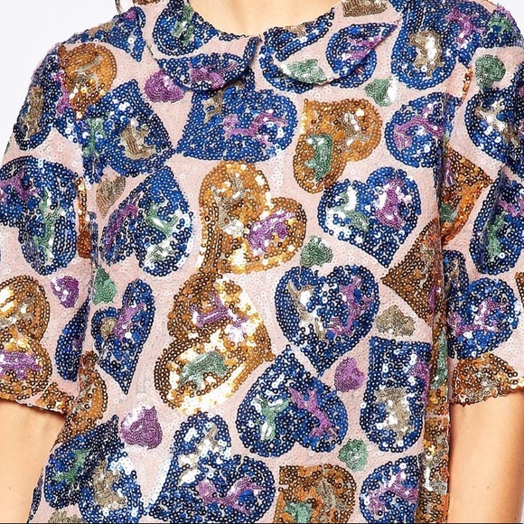 Ivana Helsinki Irene Sequin Patterned Swing Dress - Picture 7 of 8